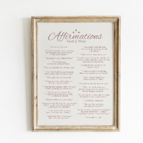 Sarah J Maas ACOTAR Affirmations Print - Picture 7 of 7